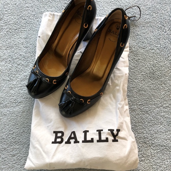 NWT Bally Black Heels Size 8 3 in heels - Picture 1 of 8